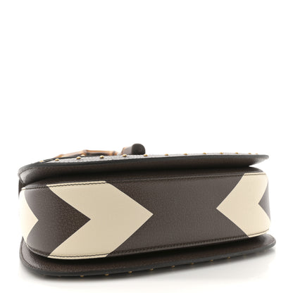 Gucci GG Supreme Monogram Studded Calfskin Centum Medium Bamboo 1947 Top Handle Bag Beige Ebony Multicolor 5 of 13