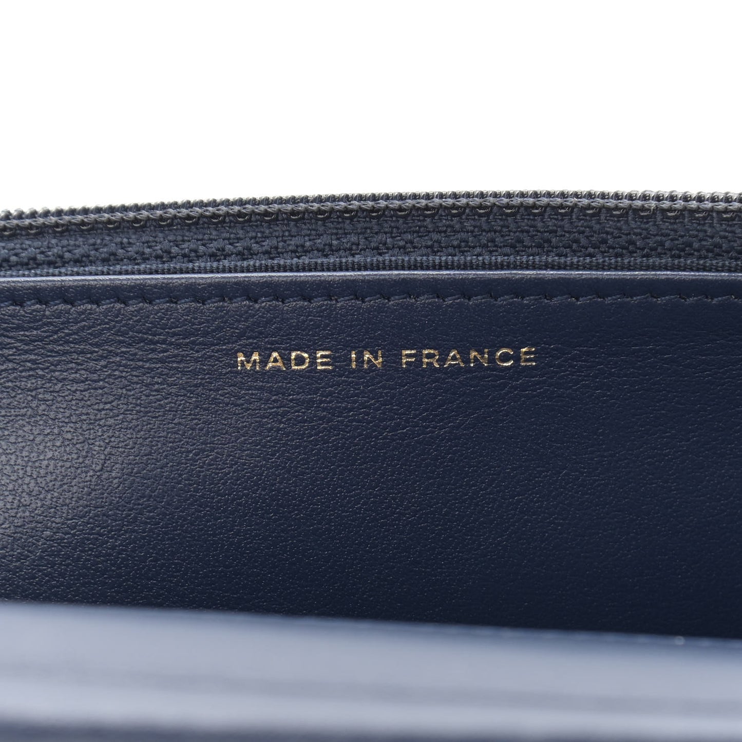 Caviar Quilted Boy Wallet On Chain WOC Navy
