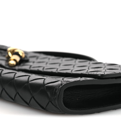 Bottega Veneta Nappa Intrecciato Long Andiamo Top Handle Clutch Black 10 of 10