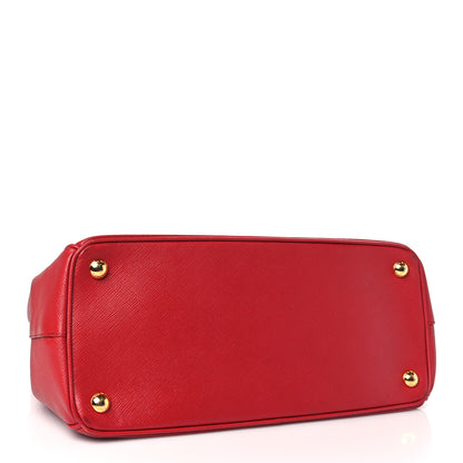 Prada Saffiano Small Galleria Double Zip Tote Fuoco 4 of 15