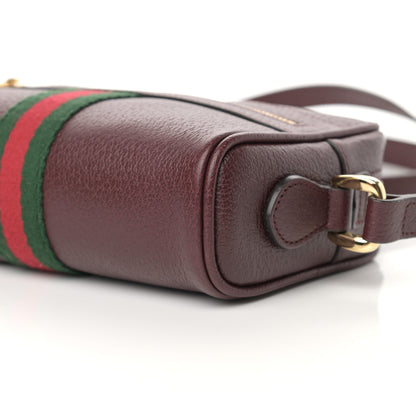 Gucci Calfskin Web Mini Ophidia Shoulder Bag Vintage Bordeaux 10 of 11