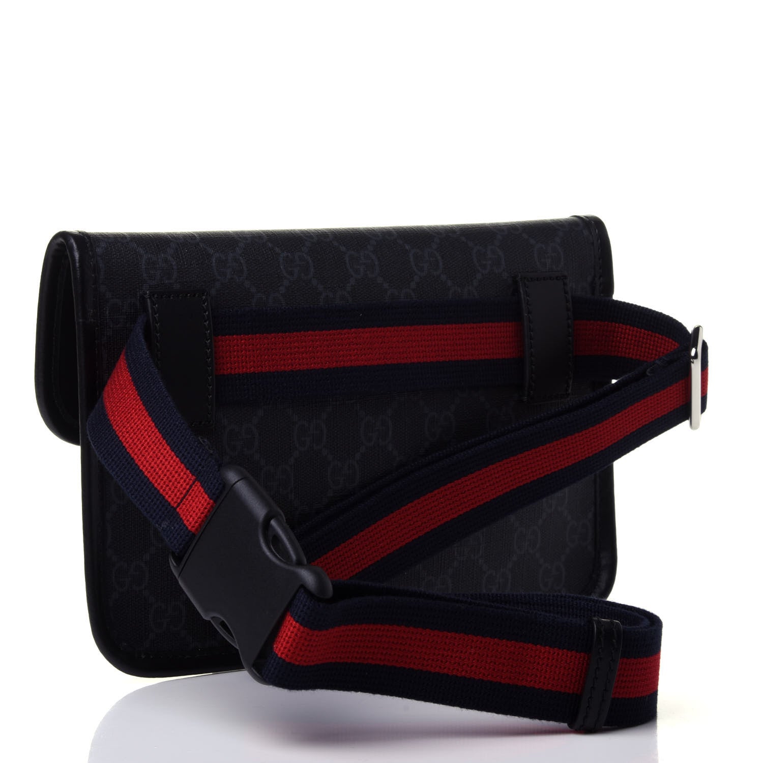 Gucci GG Supreme Monogram Web Slim Belt Bag Black 2 of 4