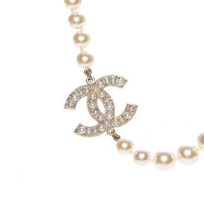 Chanel Graduated Pearl CC Short Necklace Gold 4 of 7