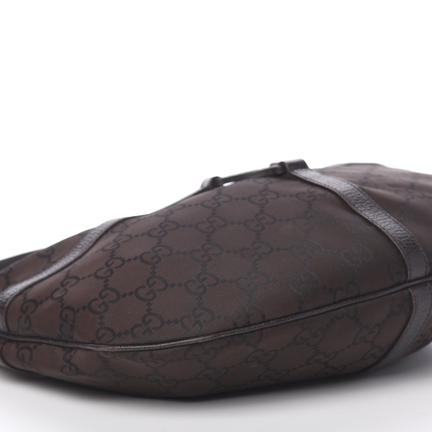 Gucci Canvas GG Reins Hobo Brown Black 10 of 11
