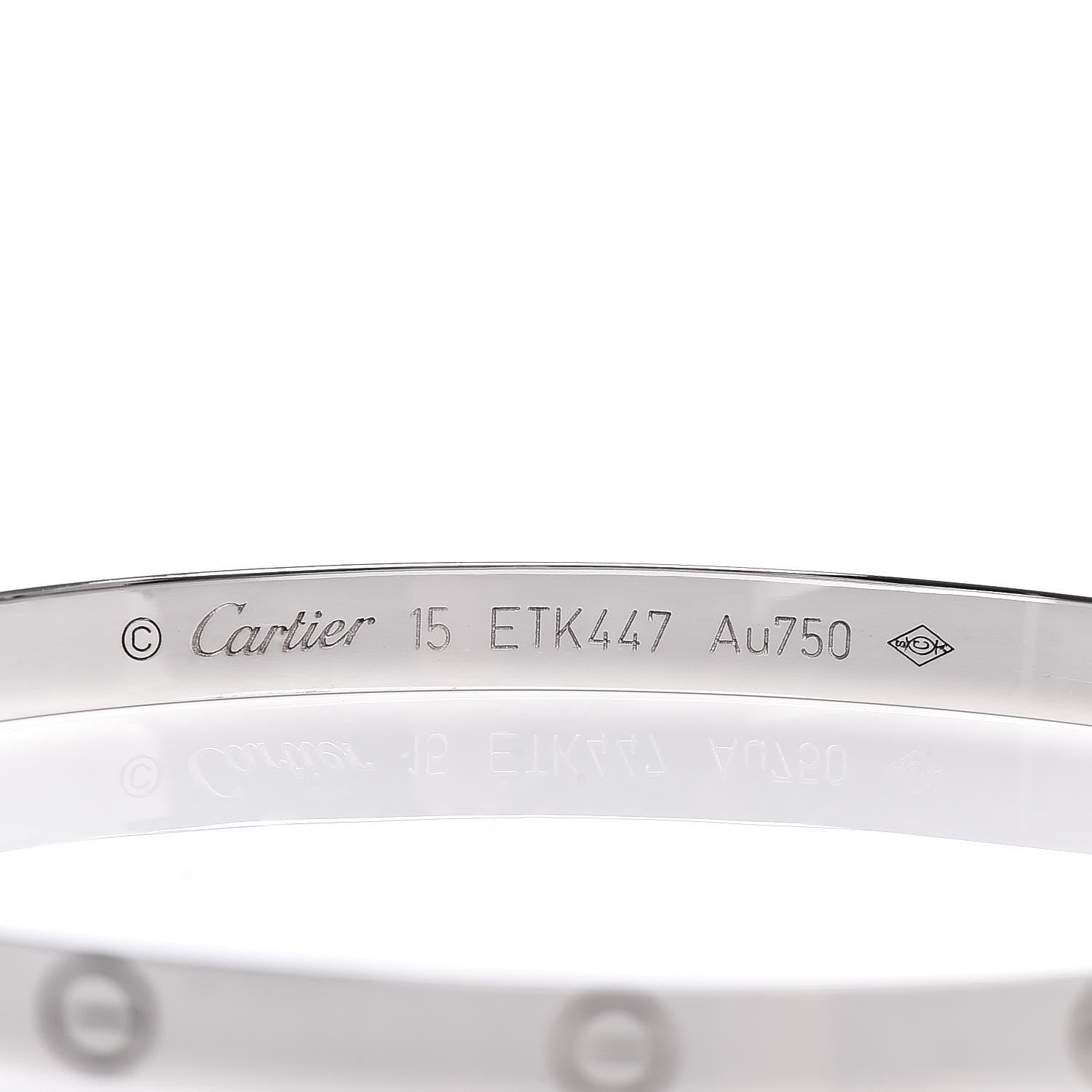 Cartier 18K White Gold Small LOVE Bracelet 15 4 of 5