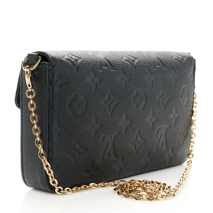 Louis Vuitton Empreinte Pochette Felicie Chain Wallet Black 4 of 15