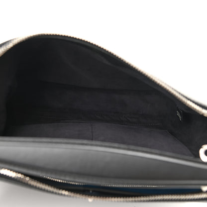 Fendi Vitello Baltico Dolce DotCom Satchel Black Blue Royal 5 of 20