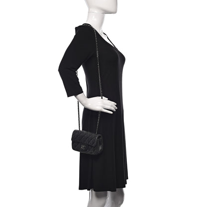 Chanel Lambskin Quilted Extra Mini Rectangular Flap Black 2 of 21