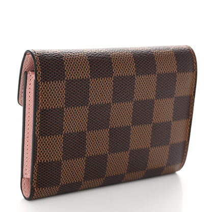 Louis Vuitton Damier Ebene Victorine Wallet Rose Ballerine 3 of 6
