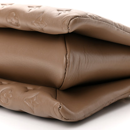Louis Vuitton Lambskin Embossed Monogram Coussin PM Taupe 9 of 10