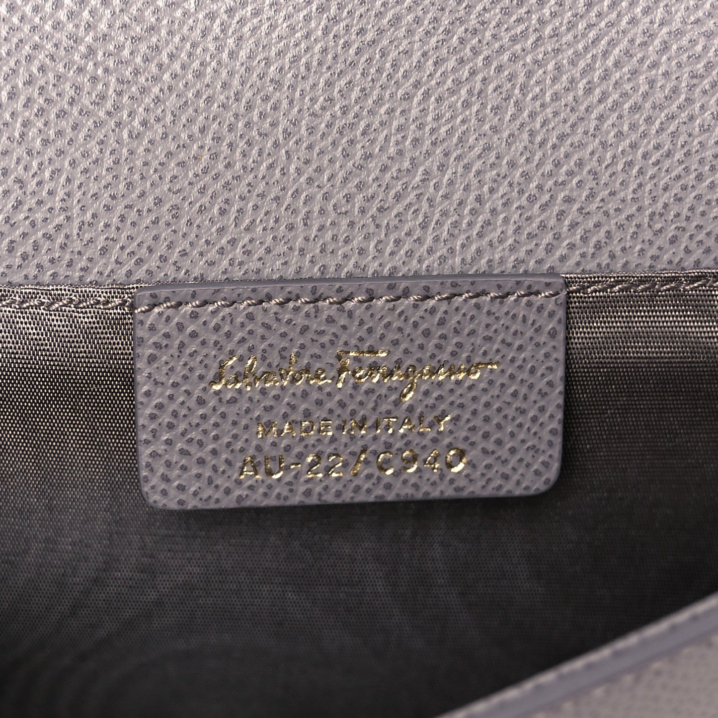 Pebble Calfskin Mini Vara Bow Crossbody Bag Urban Grey