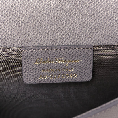 Salvatore Ferragamo Pebble Calfskin Mini Vara Bow Crossbody Bag Urban Grey 6 of 10