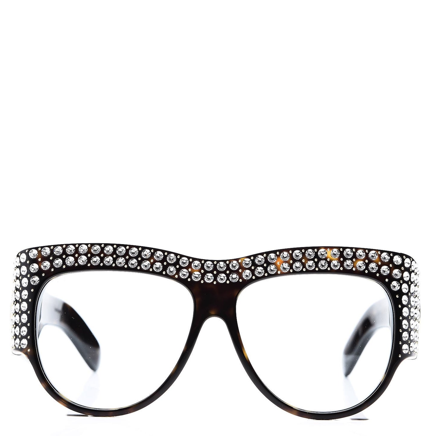 Acetate Crystal Oversize Hollywood Forever Sunglasses GG0144S Tortoiseshell