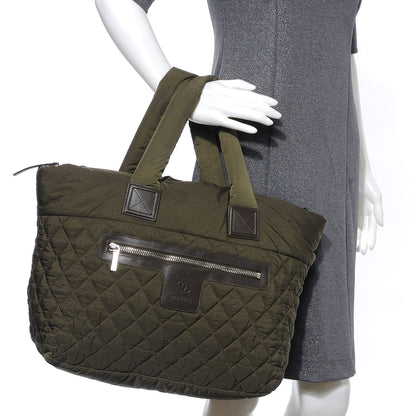 Chanel Nylon Coco Cocoon Large Tote Green 2 of 7