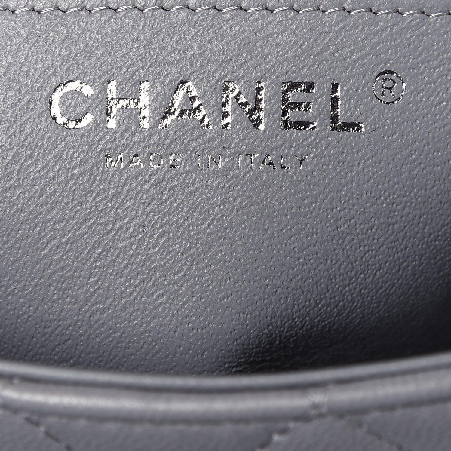 Chanel Lambskin Quilted Mini Rectangular Flap Grey 5 of 11