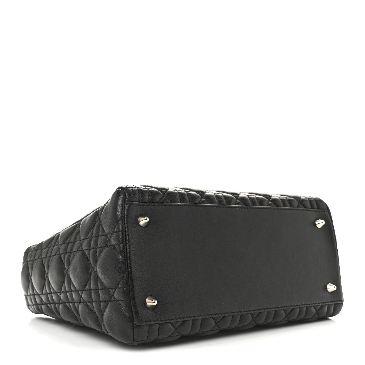 Christian Dior Lambskin Cannage Medium Lady Dior Black 4 of 15