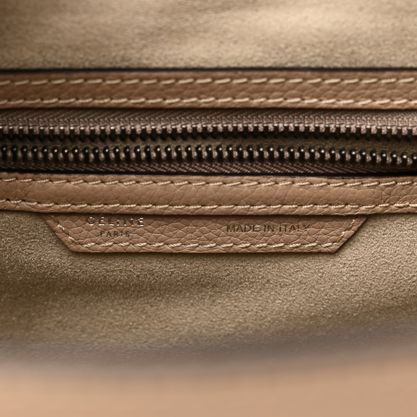 Drummed Calfskin Micro Luggage Dune