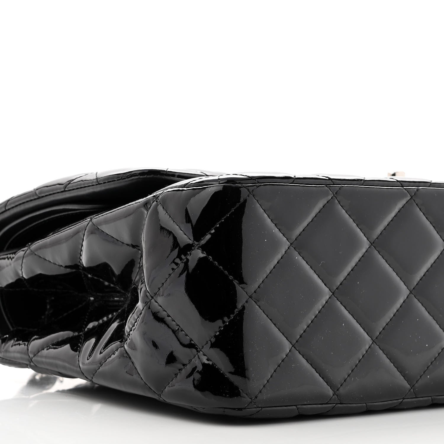 Chanel Patent Quilted Jumbo Double Flap Black 9 of 10