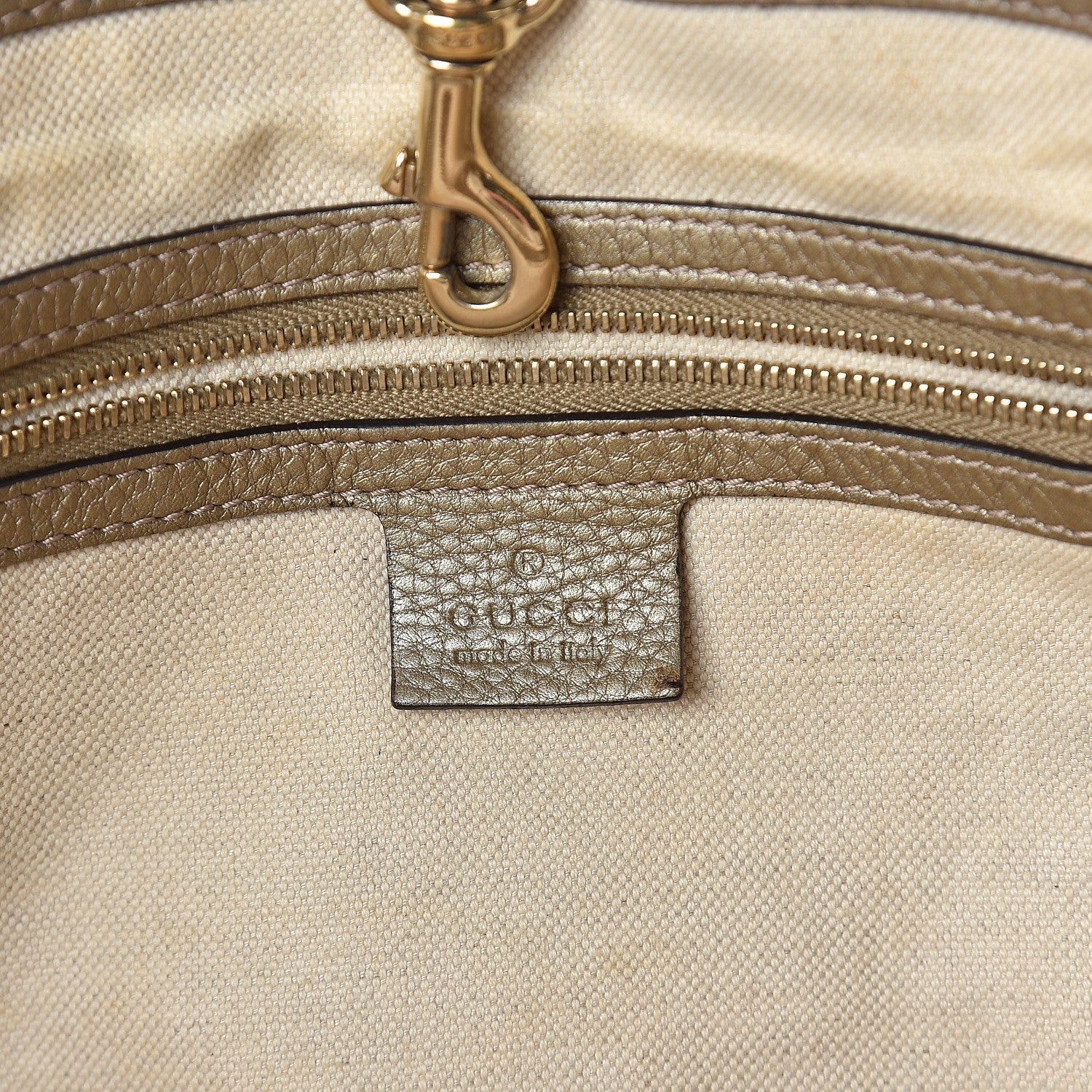 Gucci Monogram Medium Bella Tote Gold 6 of 9