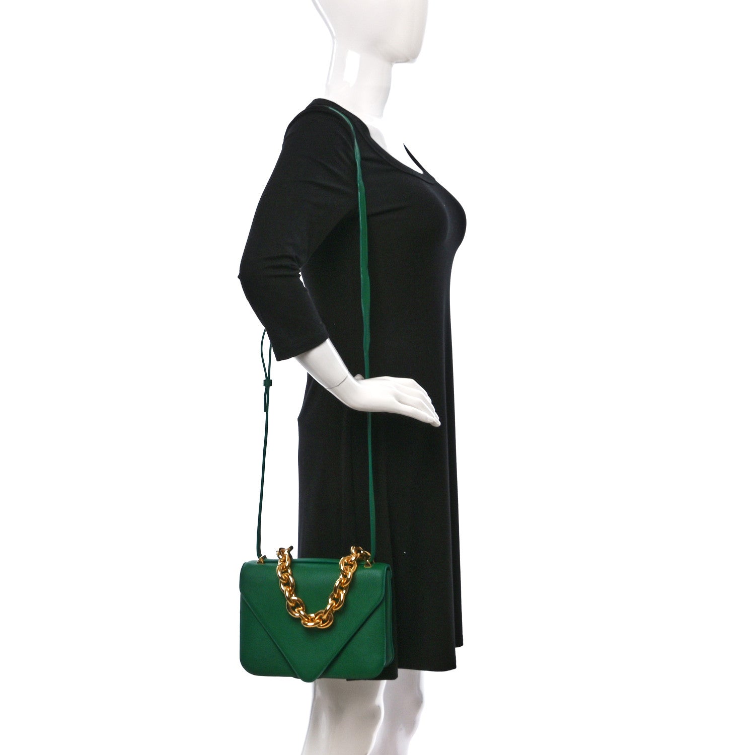 Bottega Veneta Calfskin Mount Envelope Bag Jungle 2 of 10