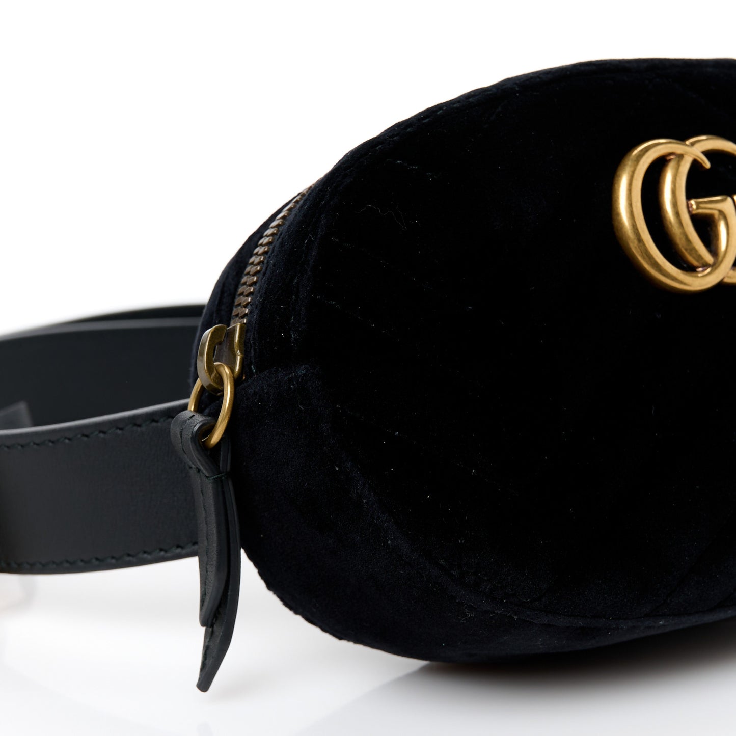 Velvet Matelasse GG Marmont Belt Bag 85 34 Black