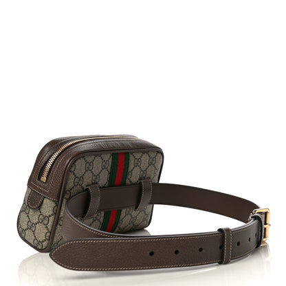 Gucci GG Supreme Monogram Web Small Ophidia Belt Bag 85 34 Dark Brown 2 of 9