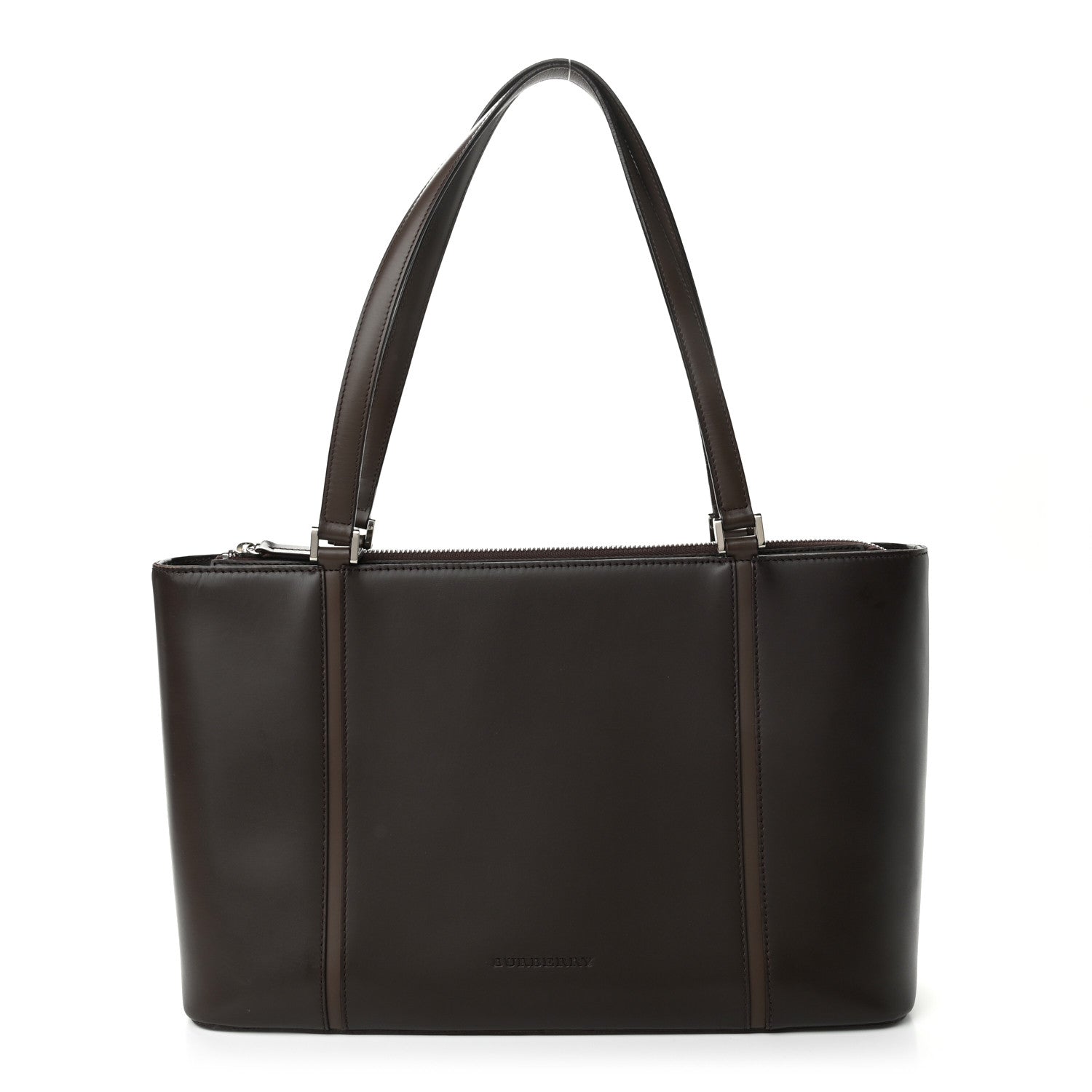 Burberry Calfskin Tote Dark Brown 1 of 10