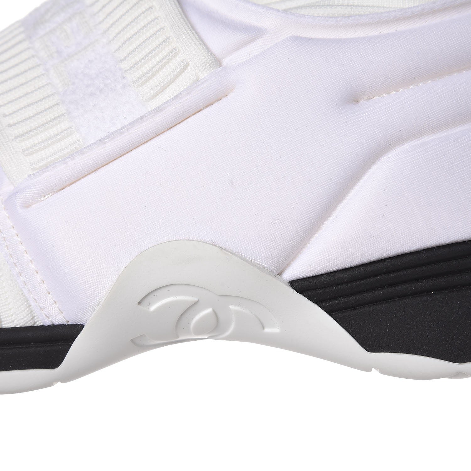 Chanel Stretch Fabric CC Sneakers 39 White 10 of 10