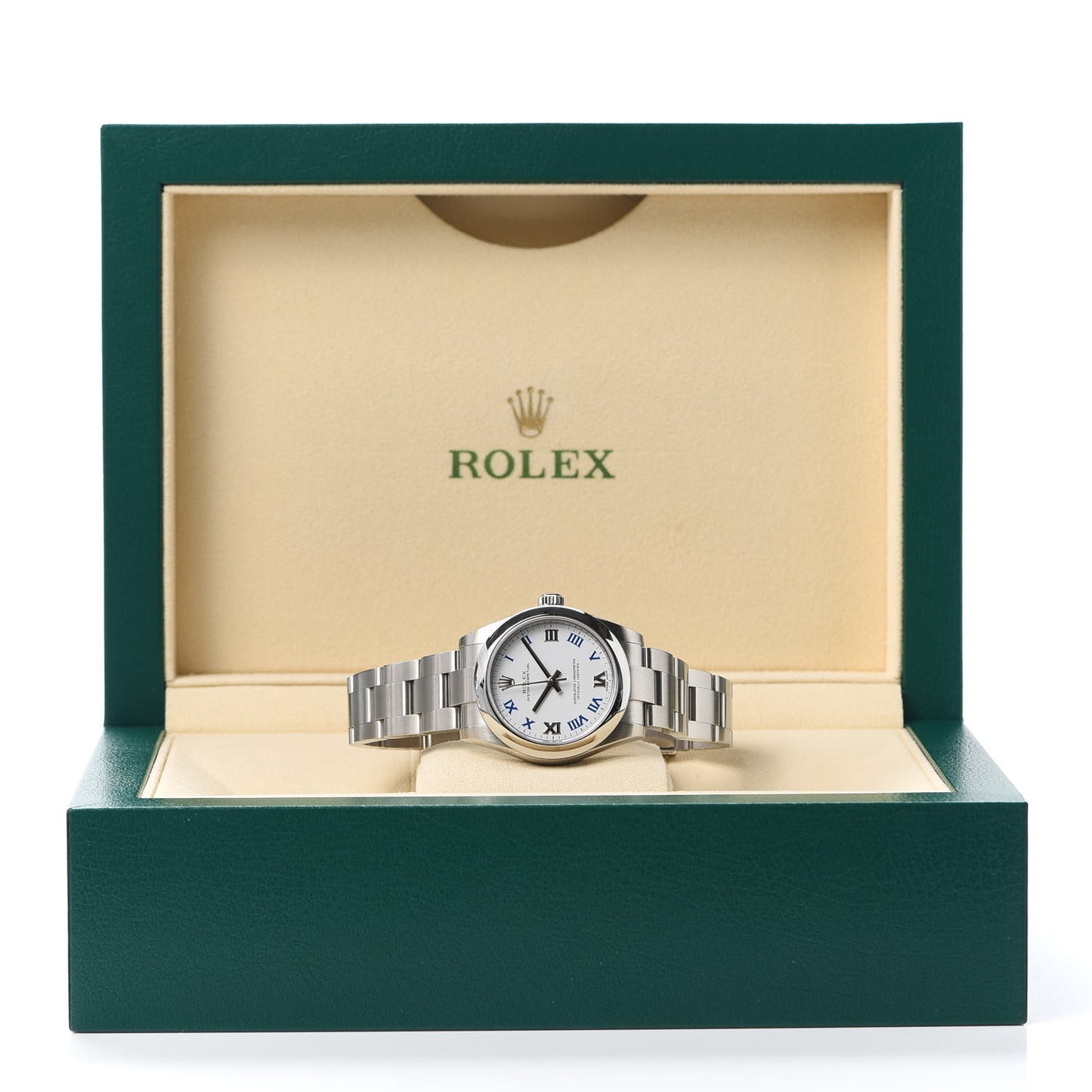 Stainless Steel 31mm Oyster Perpetual Watch White Roman 177200