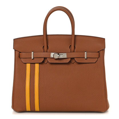 Hermes Togo Swift Officier Birkin 25 Gold Ambre 1 of 13
