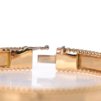 Van Cleef & Arpels 18K Yellow Gold Perlee Signature Bangle Bracelet M 3 of 5