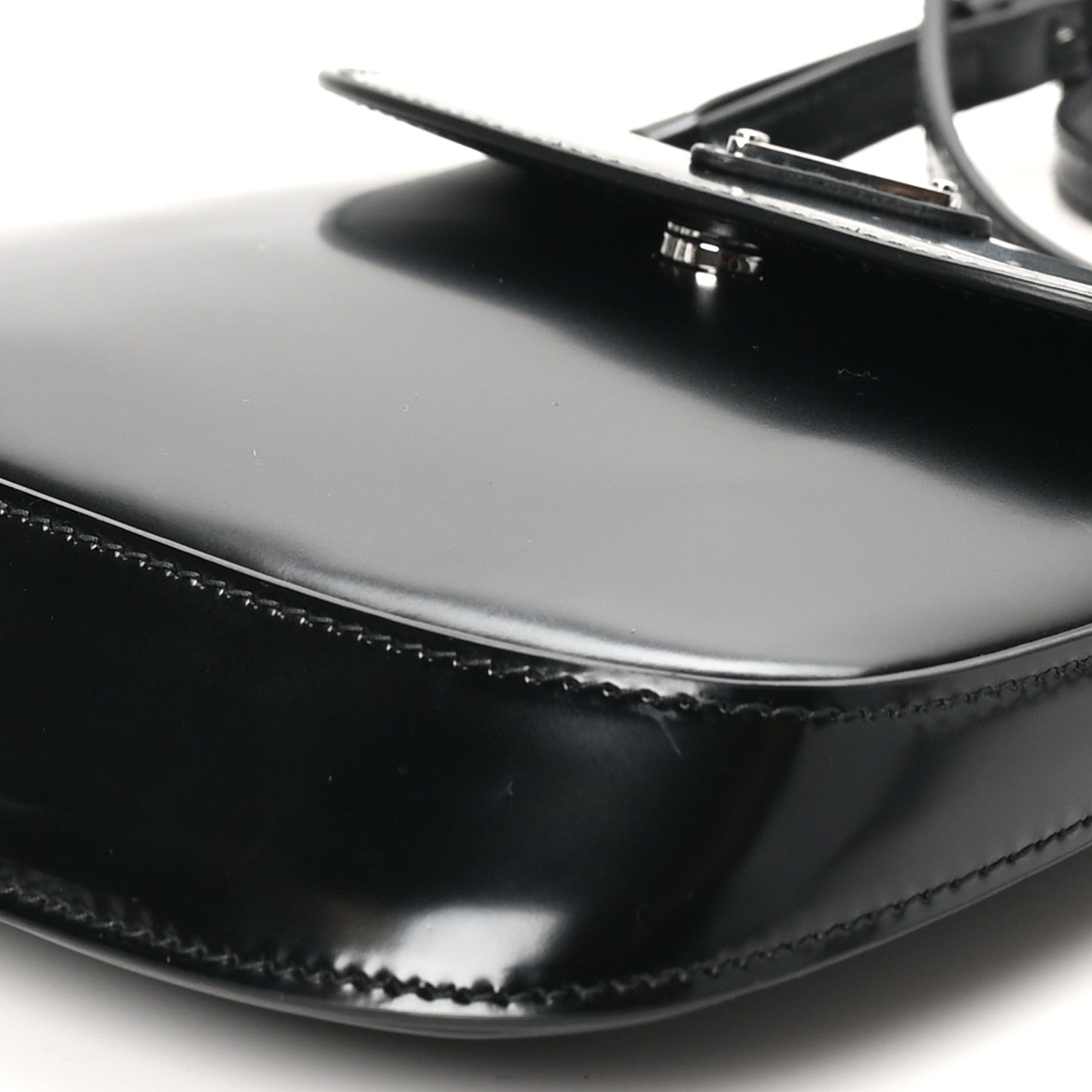 Prada Spazzolato Mini Cleo Flap Adjustable Strap Shoulder Bag Black 9 of 9