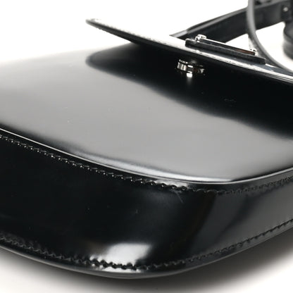 Prada Spazzolato Mini Cleo Flap Adjustable Strap Shoulder Bag Black 9 of 9