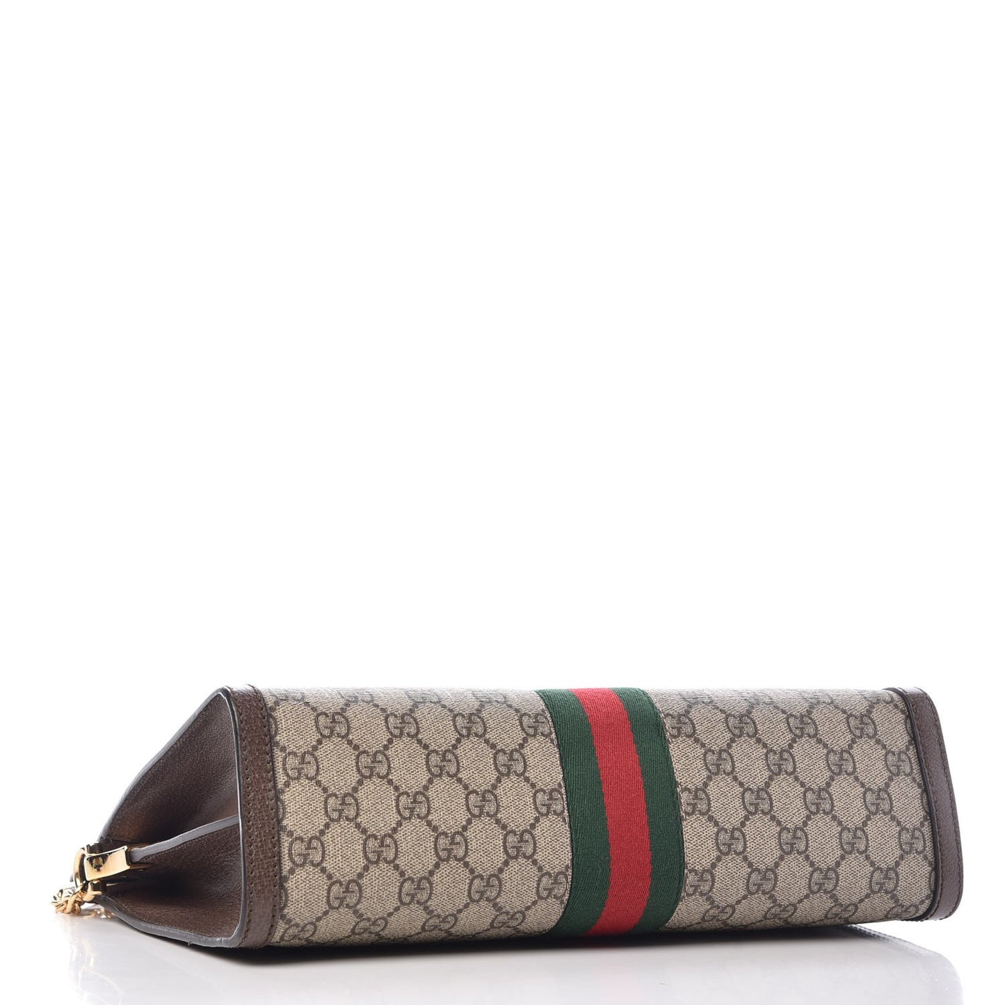 GG Supreme Monogram Web Medium Ophidia Chain Shoulder Bag Brown