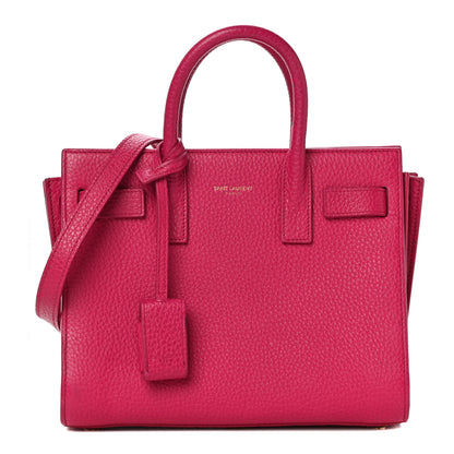 Saint Laurent Grained Calfskin Nano Sac De Jour Fuchsia 1 of 11