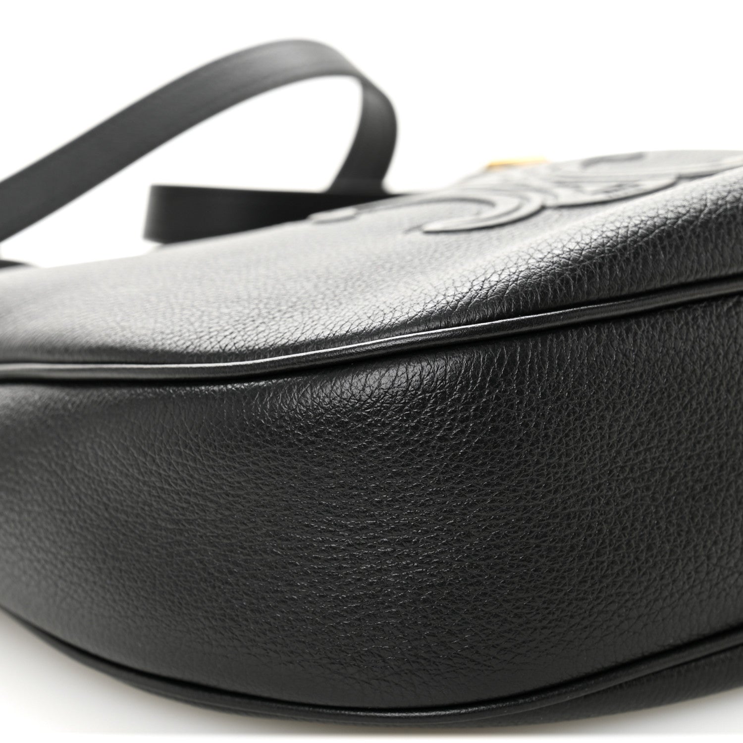 Celine Supple Calfskin Cuir Triomphe Small Heloise Shoulder Bag Black 9 of 10
