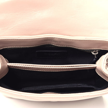 Saint Laurent Calfskin Y Quilted Monogram Toy Loulou Satchel Light Natural 5 of 9