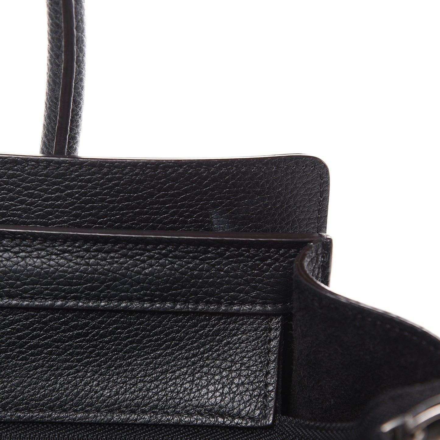 Drummed Calfskin Micro Luggage Black