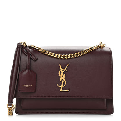 Saint Laurent Calfskin Medium Monogram Sunset Pallisandre 1 of 15