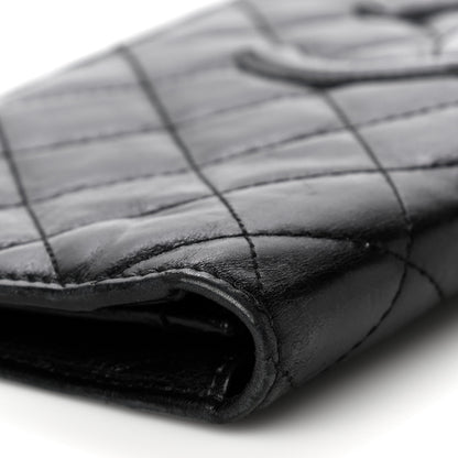 Chanel Aged Calfskin Quilted Cambon Yen Wallet Black 11 of 21