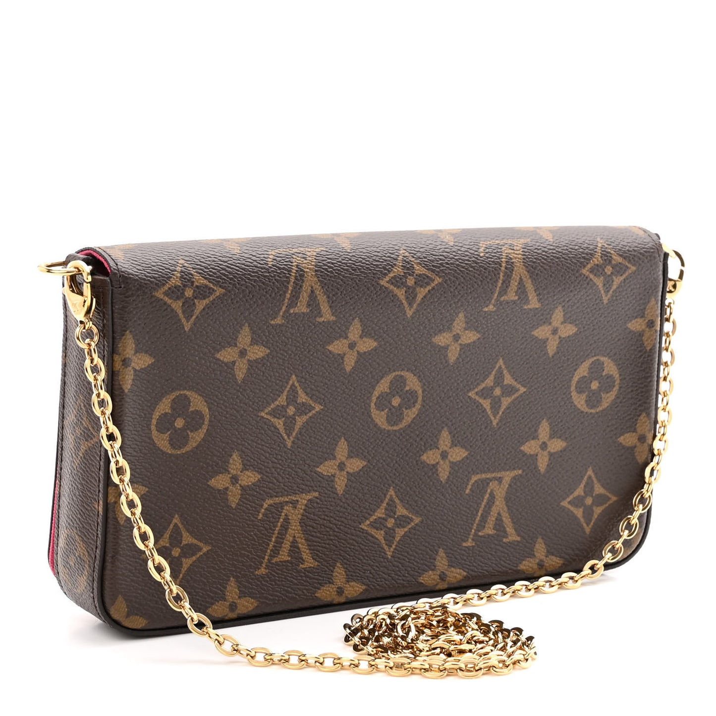 Monogram 2021 Christmas Animation Hollywood Pochette Felicie Chain Wallet Fuchsia
