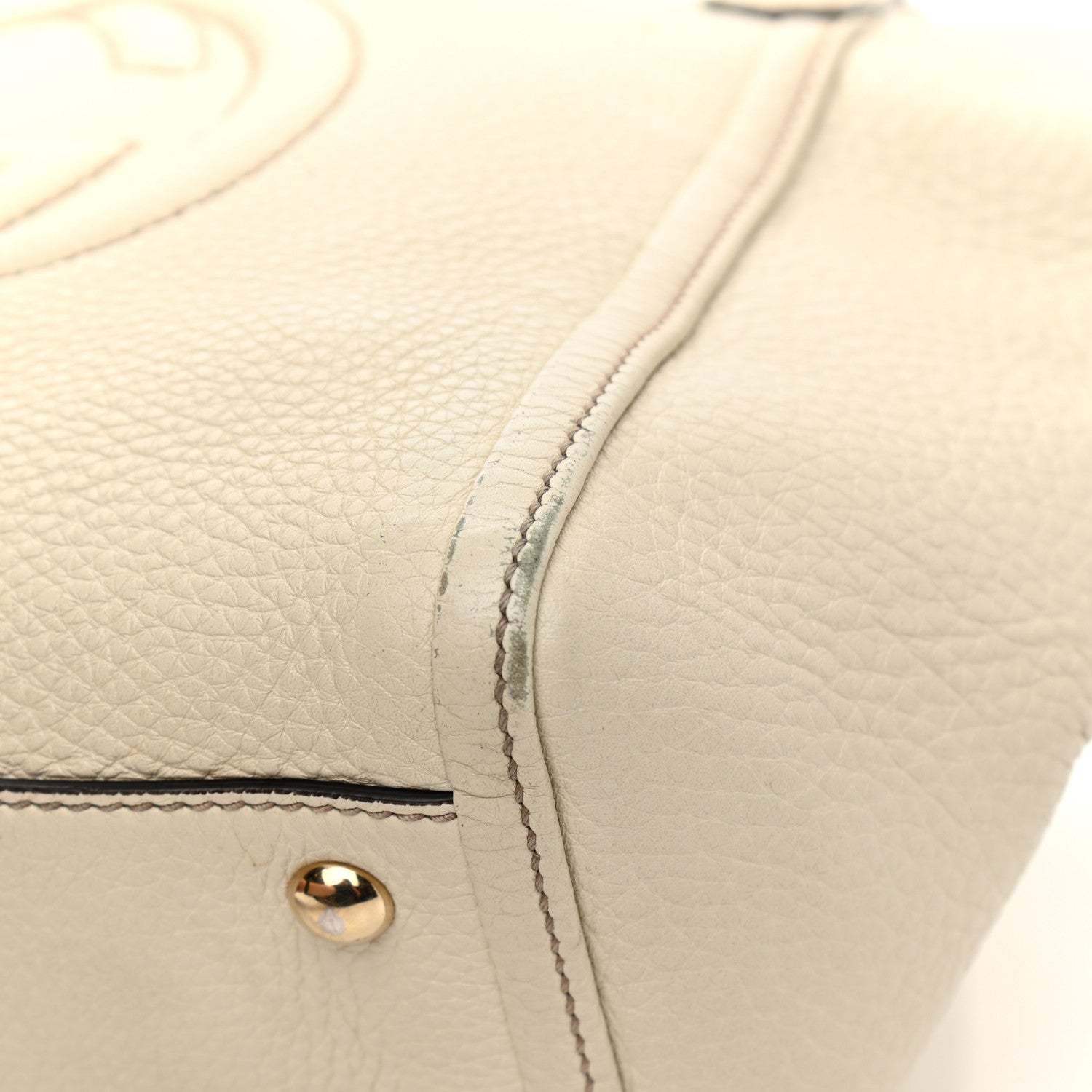Gucci Pebbled Calfskin Small Soho Top Handle Bag Off White 11 of 20