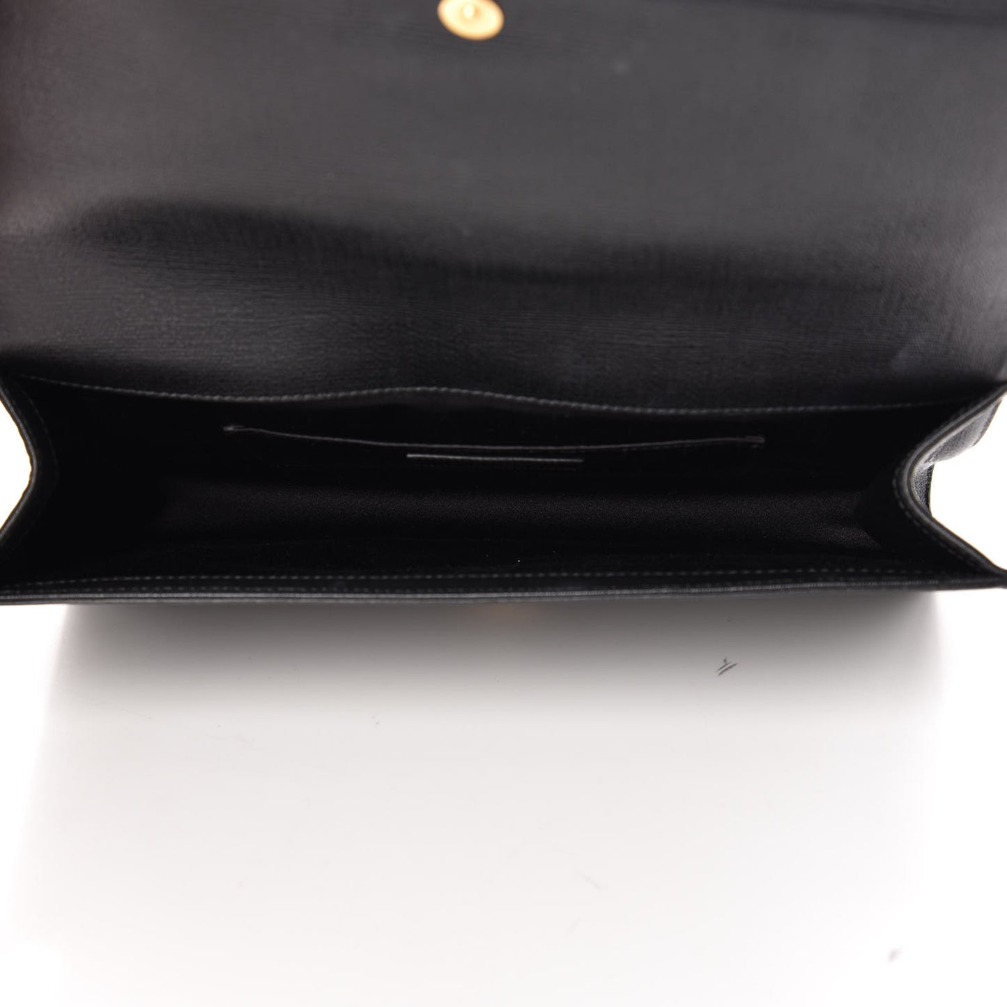 Textured Calfskin Classic Y Ligne Clutch Black