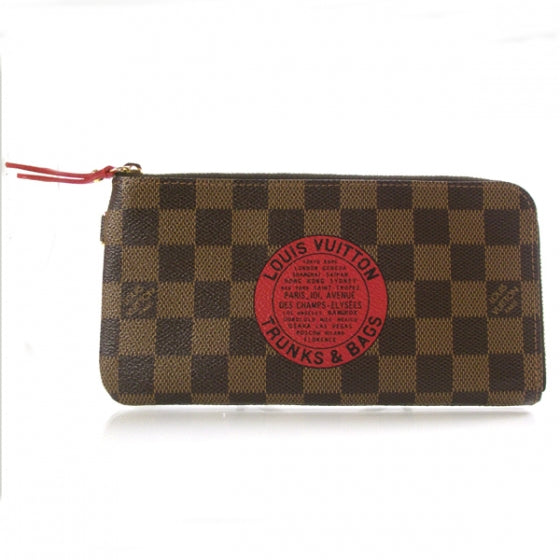 Damier Ebene Complice Trunks and Bags Wallet Red