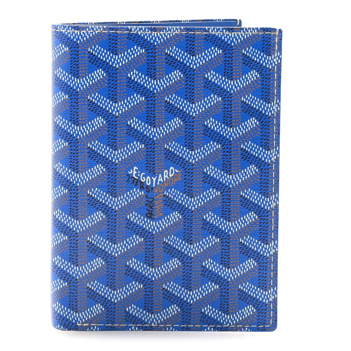 Goyardine Grenelle Passport Wallet Sky Blue