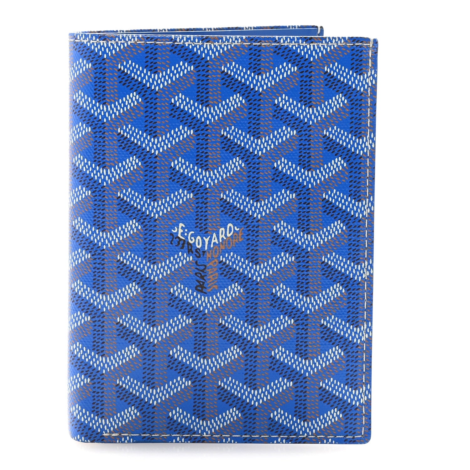Goyard Goyardine Grenelle Passport Wallet Sky Blue 1 of 7