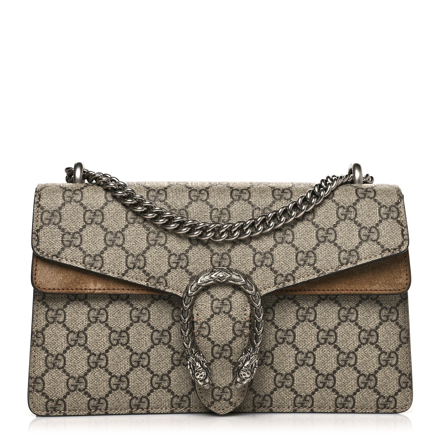 Gucci GG Supreme Monogram Small Dionysus Shoulder Bag Taupe 1 of 12