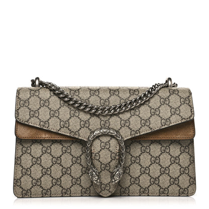 Gucci GG Supreme Monogram Small Dionysus Shoulder Bag Taupe 1 of 12