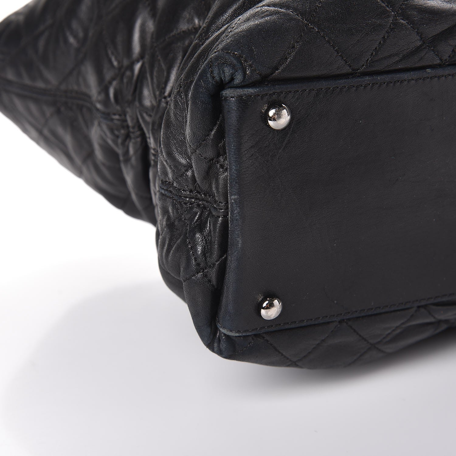 Chanel Lambskin Quilted East West Sharpei Tote Black 10 of 14