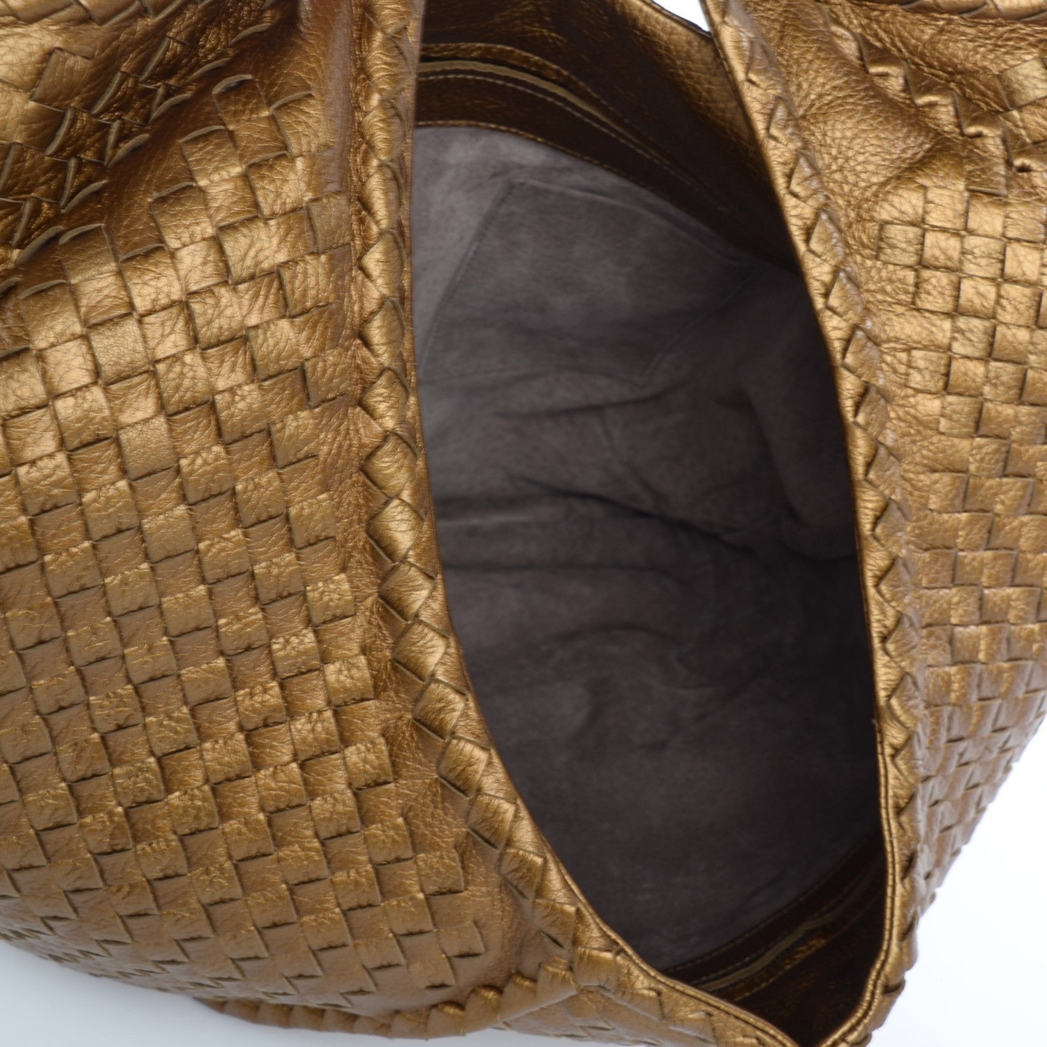 Bottega Veneta Cervo Intrecciato Large Simple Hobo New Bronze 5 of 8
